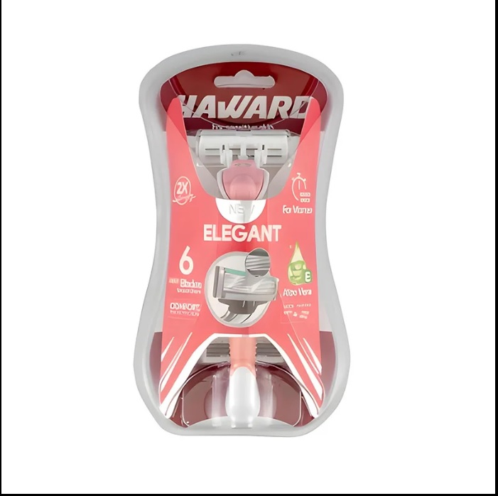 ژیلت الگانت 6 لبه زنانه دارای 2 یدک قابل تعویض/ رفلکس دار هاوارد