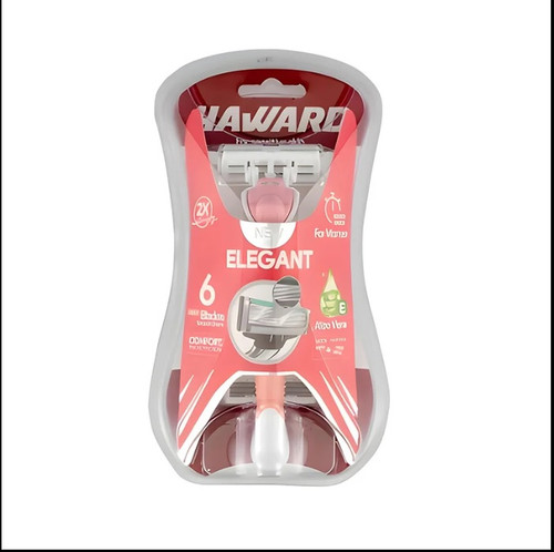 ژیلت الگانت 6 لبه زنانه دارای 2 یدک قابل تعویض/ رفلکس دار هاوارد