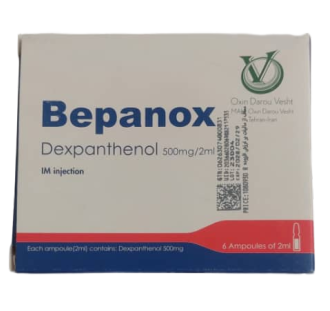 آمپول ب-پانوکس (دکسپانتنول) اوکسین داروی وشت 6 عدد(تاریخ انقضا 2028/02/28)