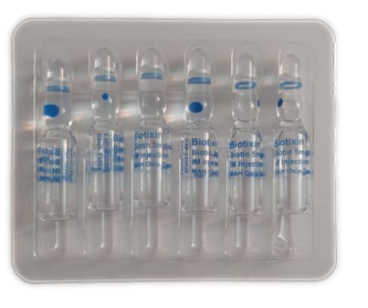 آمپول بیوتیکسین 5 میلی گرم بیوتین اوکسین داروی وشت 6 عدد(تاریخ انقضا 2028/02/29)