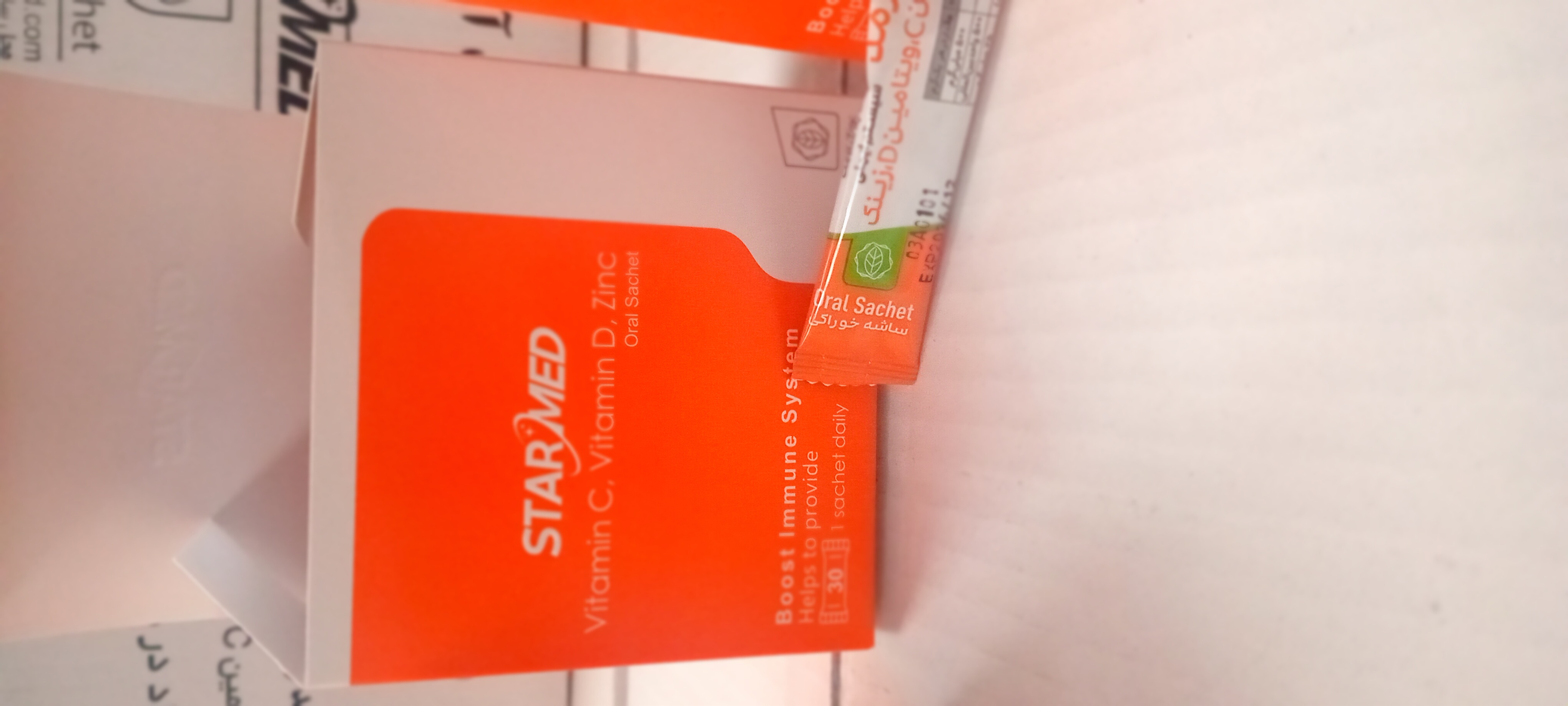 ساشه ویتامین سی ،ویتامین دی ،زینک  ۳۰ عددی استارمد