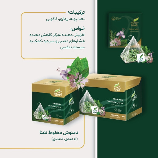 دمنوش مخلوط نعنا