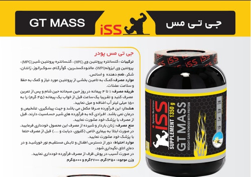 جی تی مس 2700 گرمی ISS با طعم شکلات (تاریخ انقضا2027/02/30)